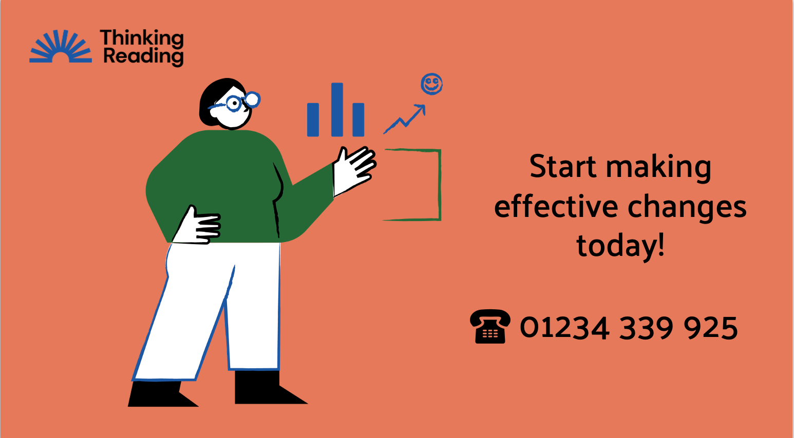 10 Start making effective changes today – woman with graph