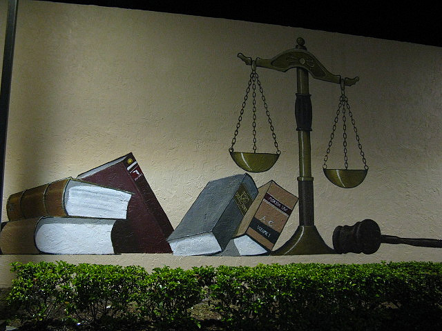 Graffiti - scales of justice
