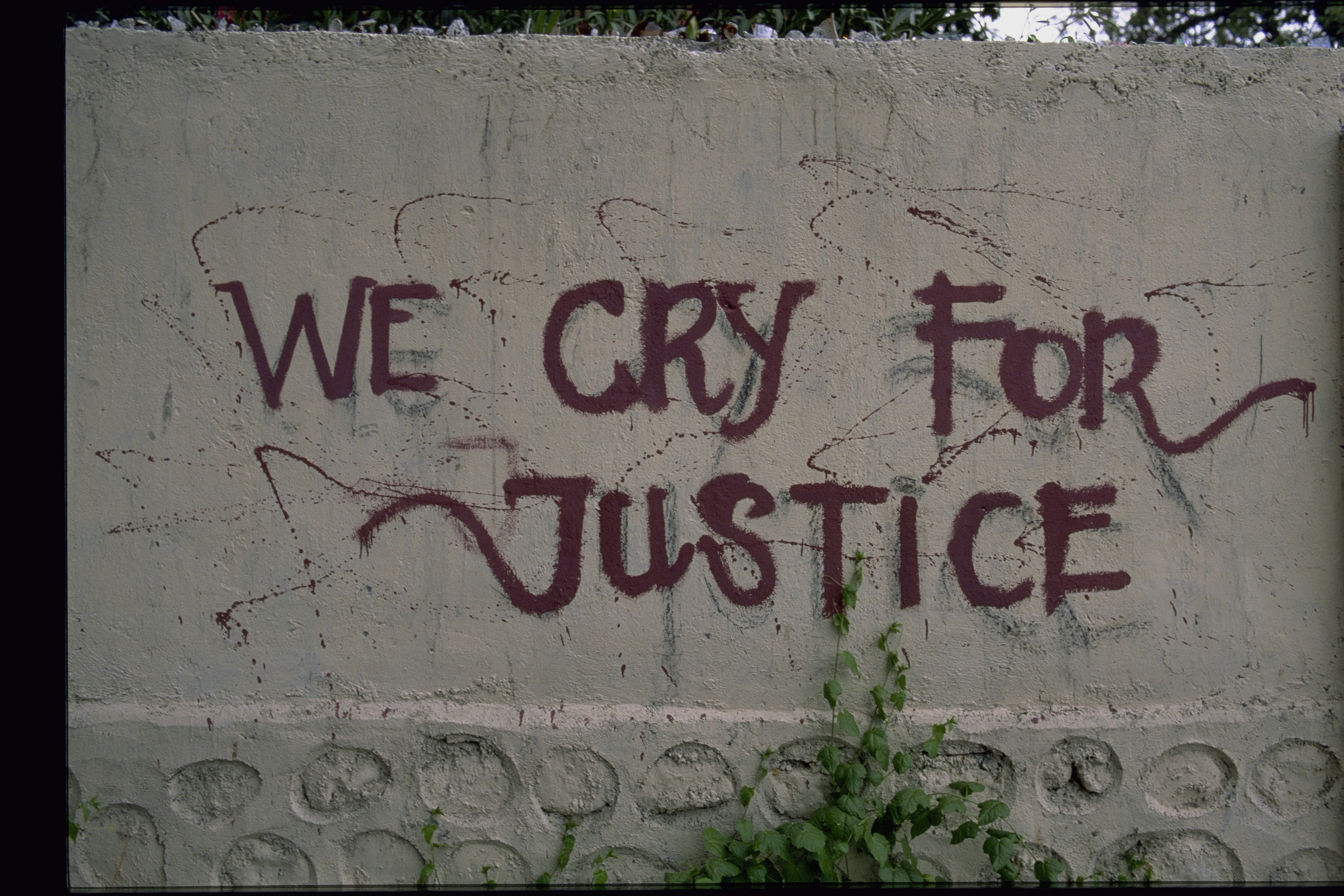 Graffiti - we cry for justice
