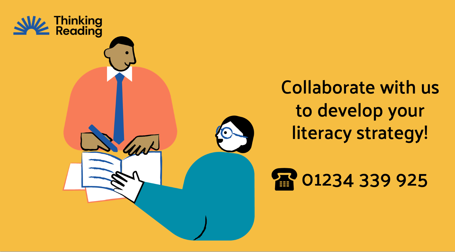 4 Collaborate with us to develop your literacy strategy – two adults